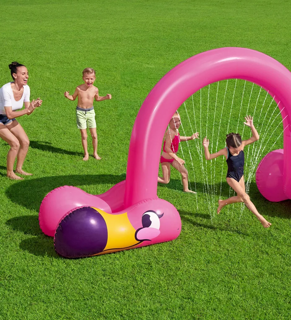 Vandleg*Bestway Oppustelig Sprinkler - 340x110x193 cm - Flamingo
