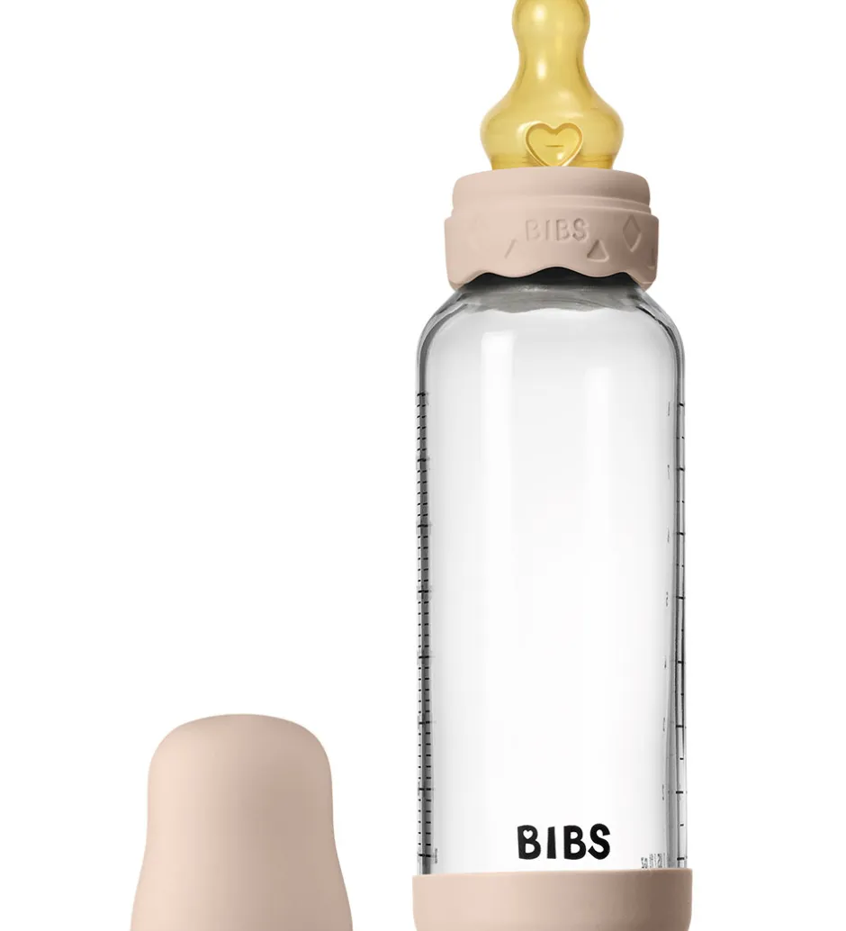 Sutteflasker|Amning*BIBS Boheme Sutteflaske - 240 ml - Glas/Naturgummi - Blush