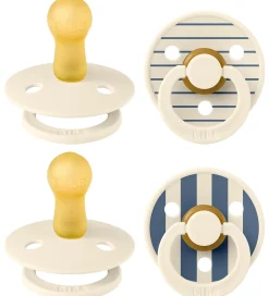 Sutter*BIBS Colour Sutter - 4-pak - Str. 2 - Ivory/Vanilla/Steel Blue