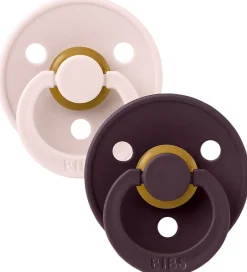 Sutter*BIBS Colour Sutter - Str. 1 - 2-pak - Rund - Petal/Plum