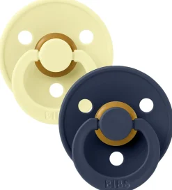 Sutter*BIBS Colour Sutter - Str. 2 - 2-pak - Rund - Luna/Deep Space
