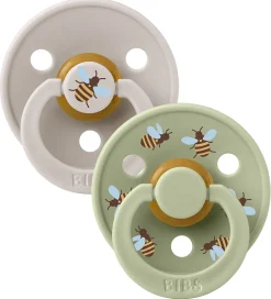Sutter*BIBS Colour Sutter - Str. 1 - 2-pak - Rund - Mushroom Mix