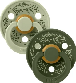 Sutter*BIBS Colour Sutter - Str. 2 - Rund - 2-pak - Leaf - Sage/Hunter