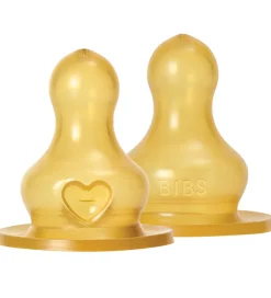 Sutteflasker|Amning*BIBS Flaskesut - 2-pak - Fast Flow - Naturgummi