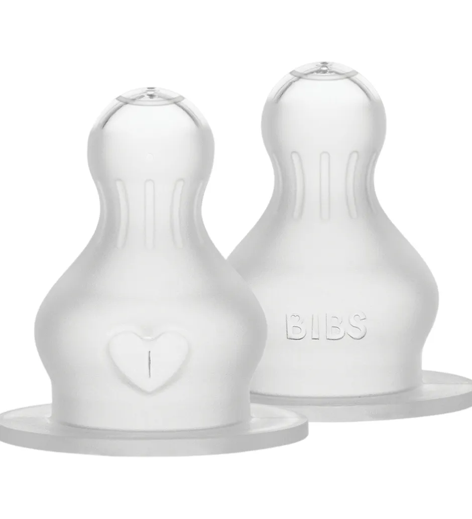 Sutter|Sutteflasker*BIBS Flaskesutter - 2-pak - Thick Flow - Silikone