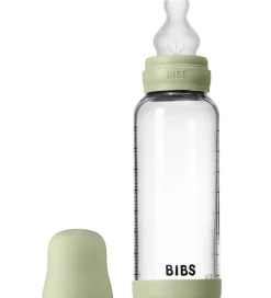 Sutteflasker|Amning*BIBS Sutteflaske - 240 ml - Glas/Silikone - Sage