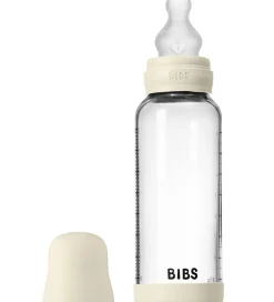 Sutteflasker|Amning*BIBS Sutteflaske - 240 ml - Glas/Silikone - Ivory