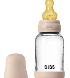 Sutteflasker|Amning*BIBS Sutteflaske - 120 ml - Glas/Naturgummi - Blush