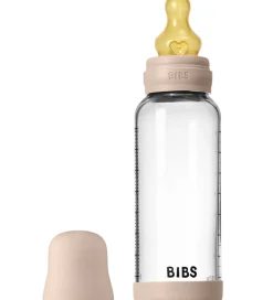 Sutteflasker|Amning*BIBS Sutteflaske - 240 ml - Glas/Naturgummi - Blush