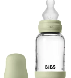 Sutteflasker|Amning*BIBS Sutteflaske - 120 ml - Glas/Silikone - Sage
