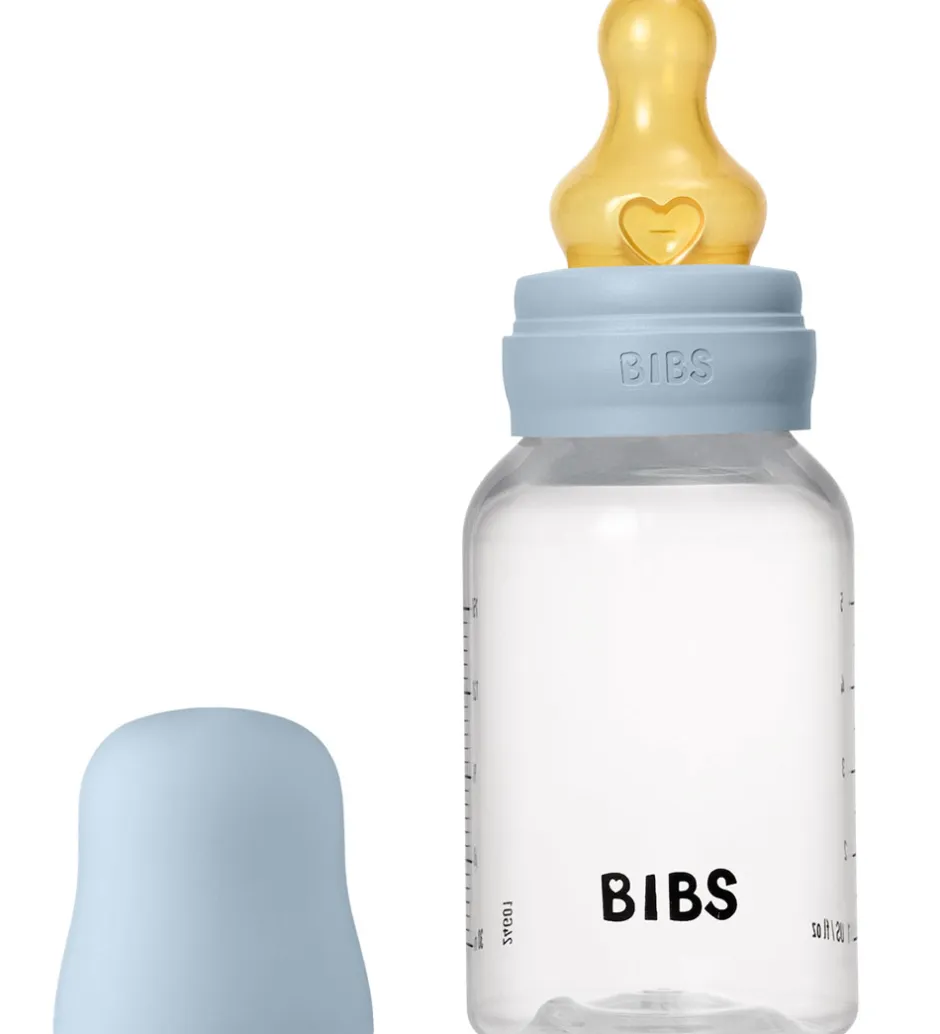 Sutteflasker|Amning*BIBS Sutteflaske - 150 ml - PP/Naturgummi - Baby Blue