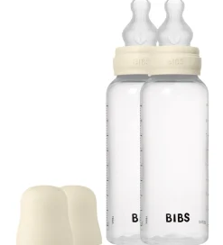 BIBS Sutteflaske - 2-pak - 270 ml - PP/Silikone - Ivory