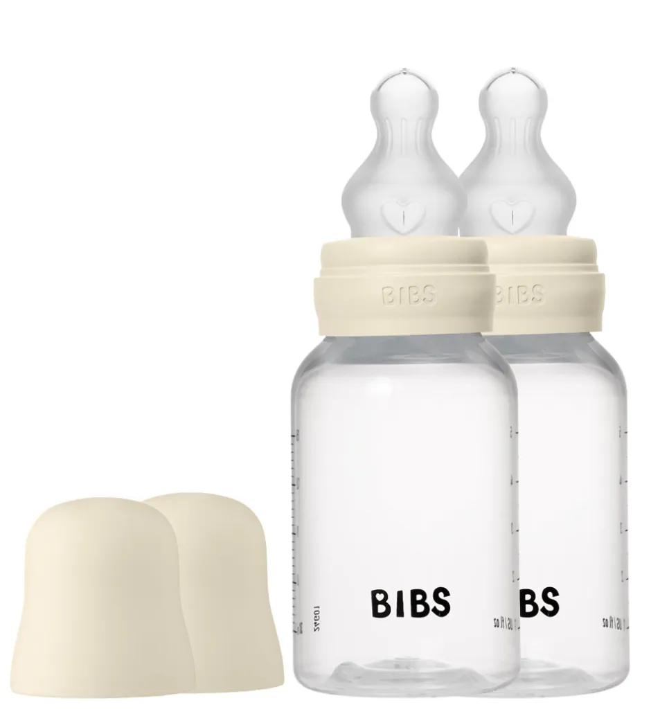 Sutteflasker|Amning*BIBS Sutteflaske - 2-pak - 150 ml - PP/Silikone - Ivory