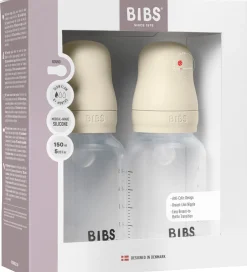 Sutteflasker|Amning*BIBS Sutteflaske - 2-pak - 150 ml - PP/Silikone - Ivory