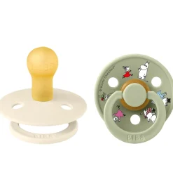 Sutter*BIBS x Moomin Colour Sutter - Str. 1 - 2-pak - Ivory Mix