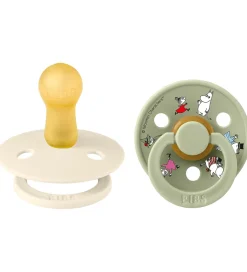 Sutter*BIBS x Moomin Colour Sutter - Str. 2 - 2-pak - Ivory Mix