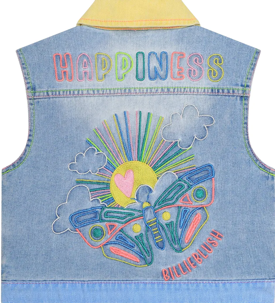 Børn Billieblush Denimvest - Double Stone