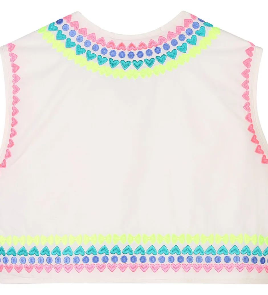 Børn Billieblush Vest - Ivory m. Neon
