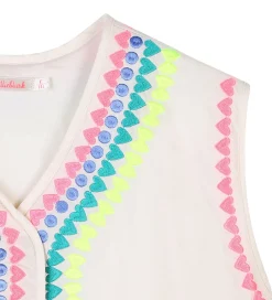 Børn Billieblush Vest - Ivory m. Neon