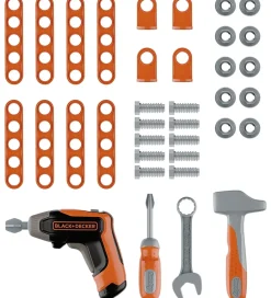 Rolleleg|Legeværktøj*Smoby Black & Decker Værktøjskasse - 36 dele