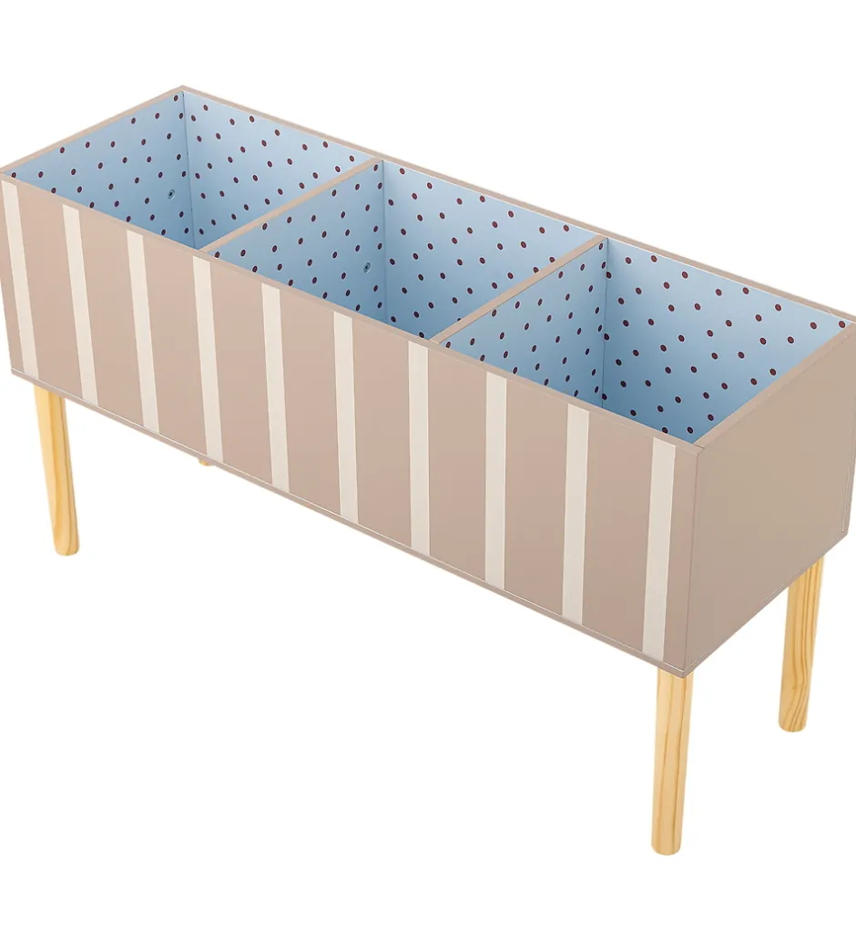 Bokse Og Kasser|Opbevaring*Bloomingville Bogkasse - Salam - 90 cm - Brun m. Striber
