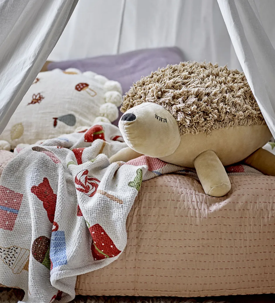 Børn Bloomingville Mini Tæppe - 160x130 cm - Sweets Plaid - Nature