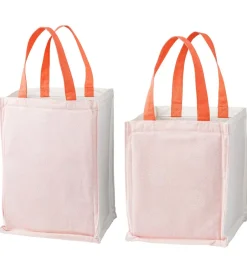 Bloomingville Opbevaringsposer - 2 stk - 30/40 cm - Hvid/Koral m