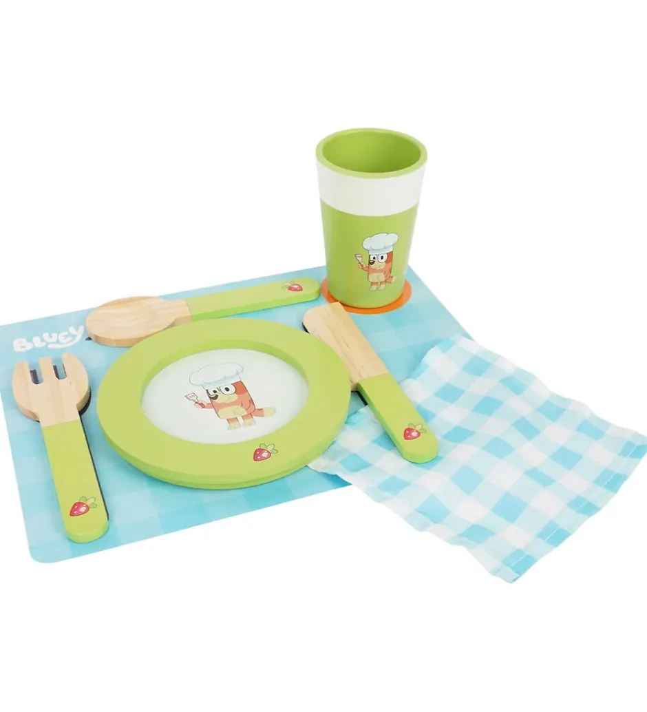 Rolleleg|Legemad*Bluey Legemad - Træ - 32 Dele - Dine With