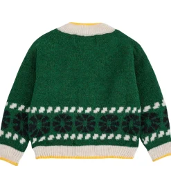 Striktrøjer*Bobo Choses Cardigan - Strik - Kaleidoscope Jacquard - Grøn