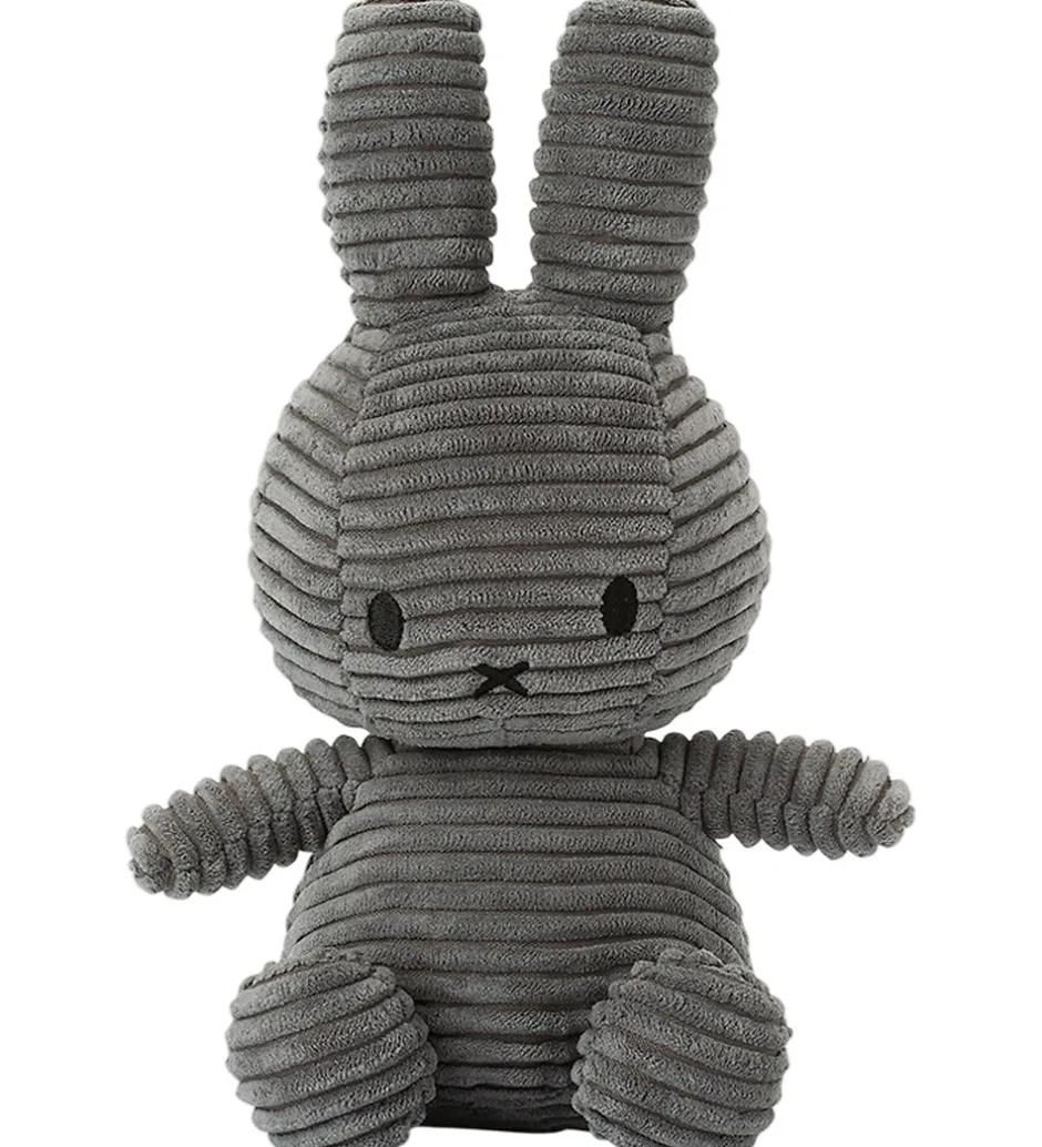 Bamser*Bon Ton Toys Bamse - 23 cm - Miffy ECO Corduroy - Grey