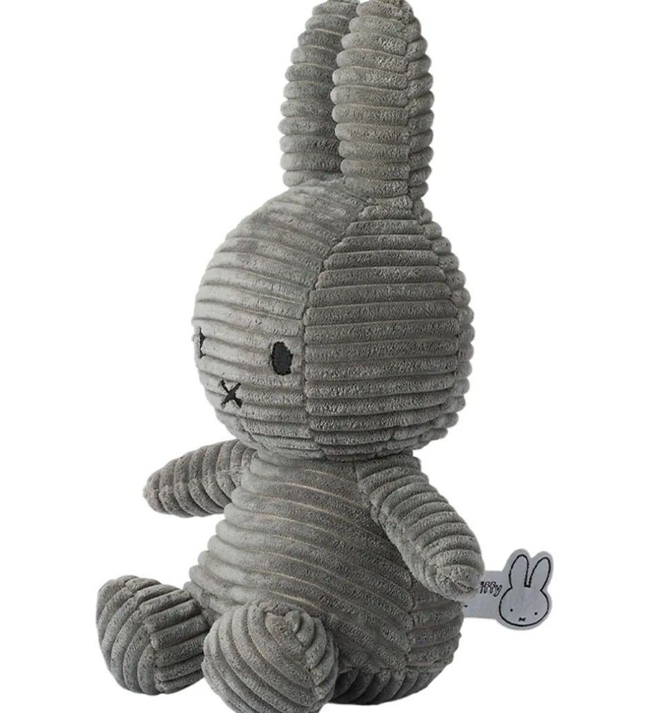 Bamser*Bon Ton Toys Bamse - 23 cm - Miffy ECO Corduroy - Grey