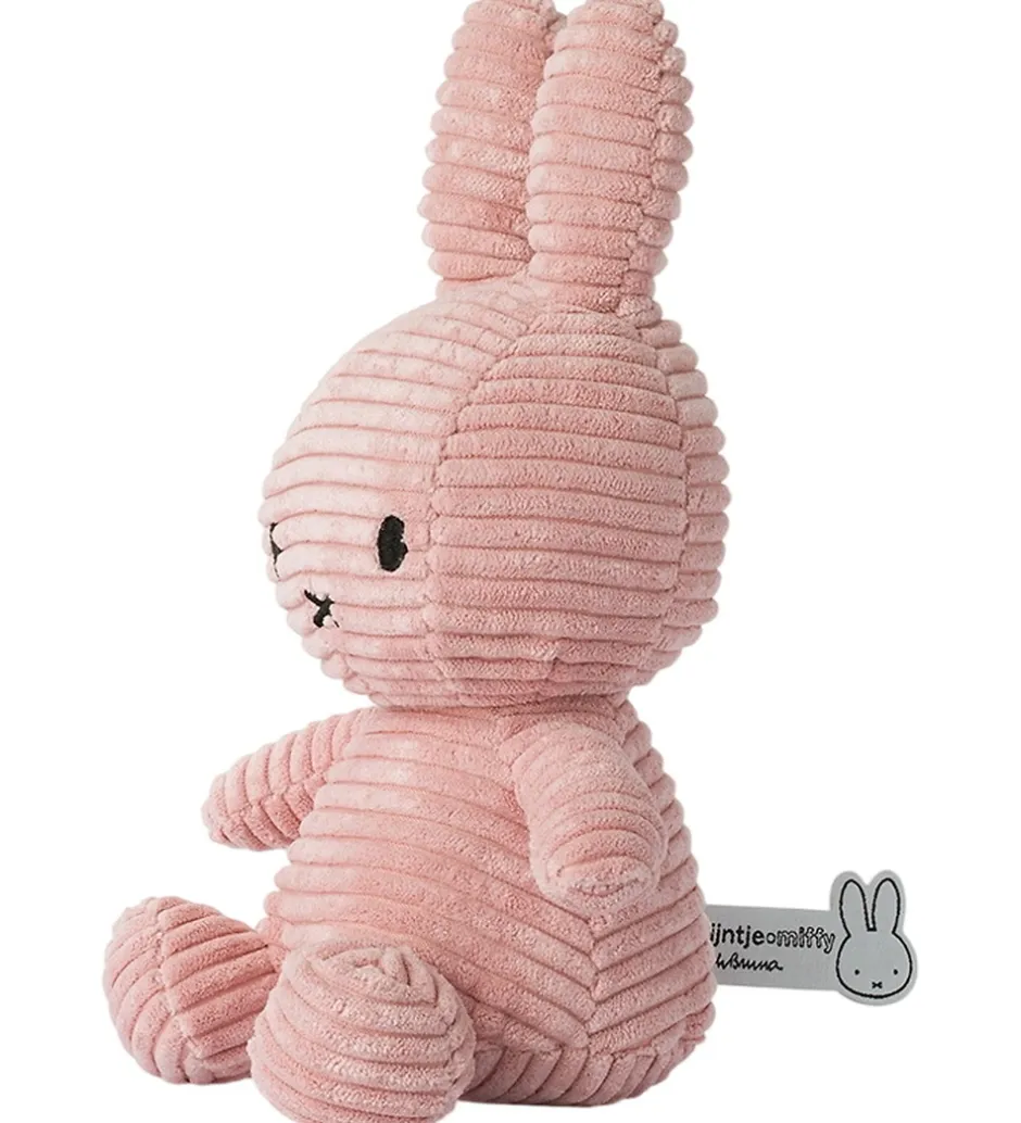 Bamser*Bon Ton Toys Bamse - 23 cm - Miffy ECO Corduroy - Pink