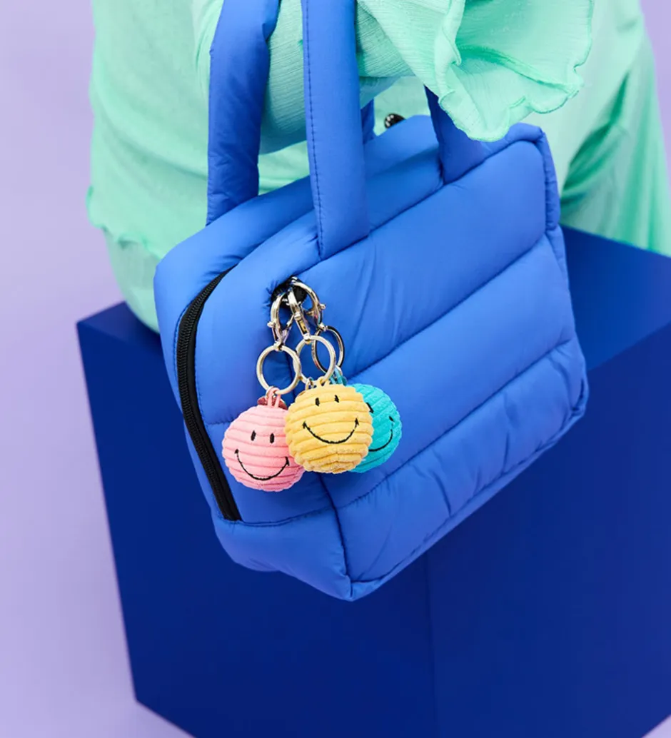 Nøgleringe*Bon Ton Toys Nøglering - 4,5 cm - Smiley Keychain ECO Corduroy -