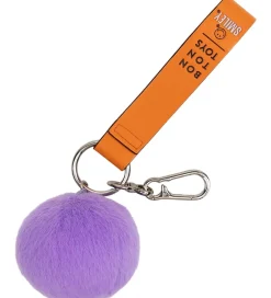 Nøgleringe*Bon Ton Toys Nøglering - 7 cm - Smiley ECO Fuzzy Bag Charm - Dar