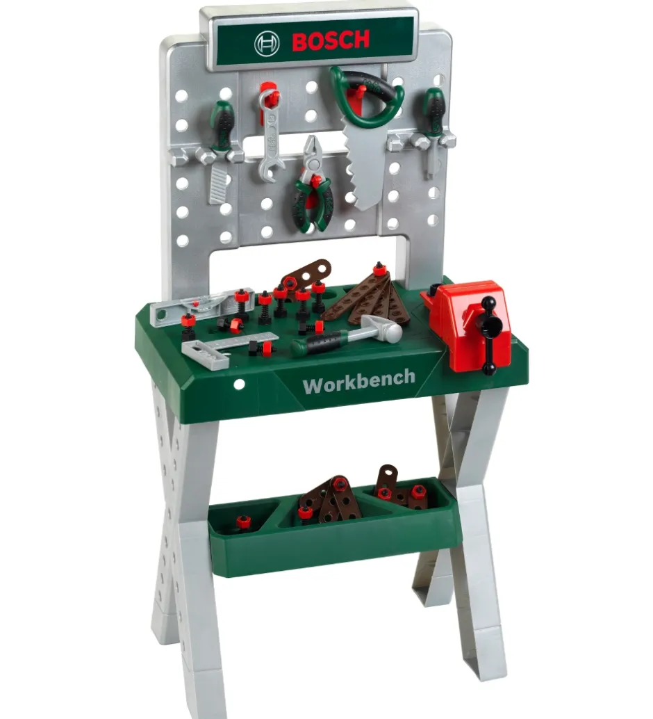 Legeværktøj*Bosch Mini Arbejdsbænk - Legetøj - Mørkegrøn/Sølv
