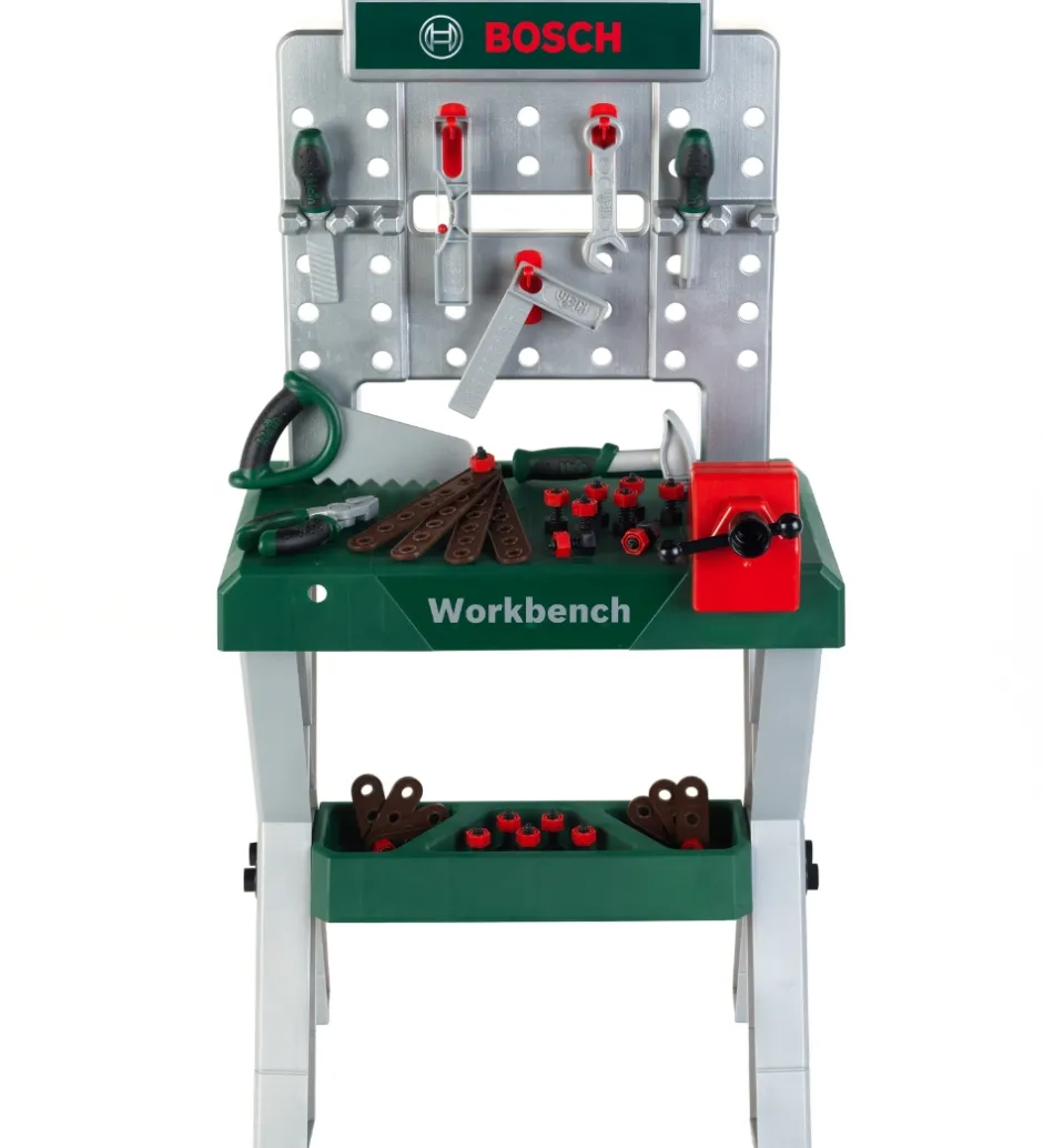 Legeværktøj*Bosch Mini Arbejdsbænk - Legetøj - Mørkegrøn/Sølv