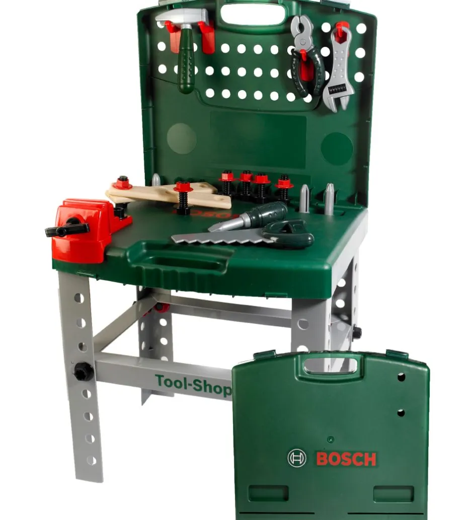 Legeværktøj*Bosch Mini Værktøjsbænk - Legetøj - Mørkegrøn