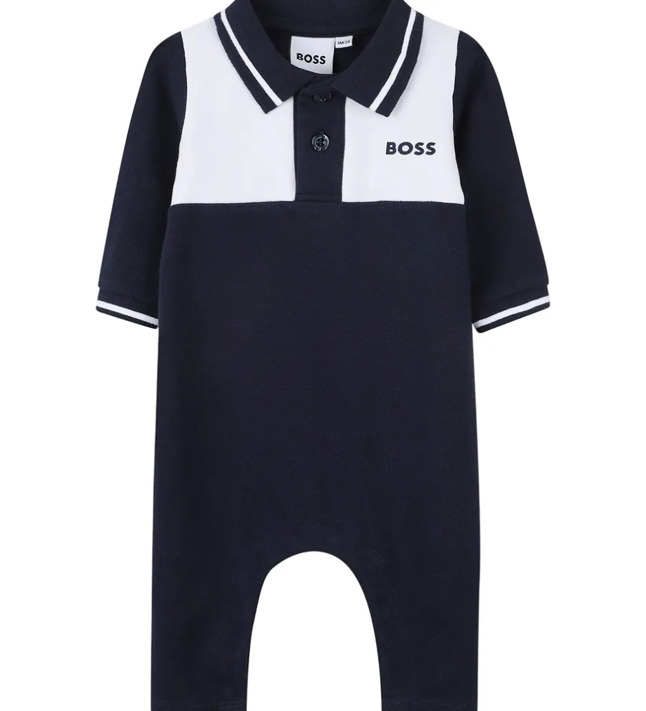 Børn BOSS Heldragt - Navy/Hvid