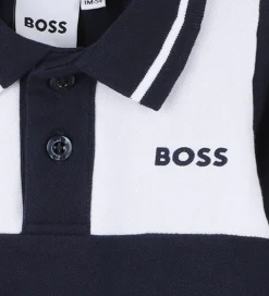 Børn BOSS Heldragt - Navy/Hvid