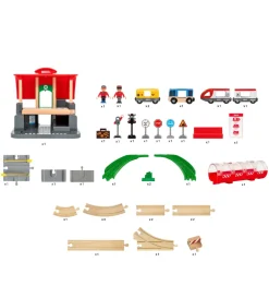 Brio*BRIO Legetøj - Centralstation sæt - 37 dele 33989