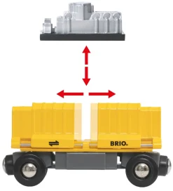 BRIO World Godstog m. 3 Vogne - Multifarvet 33982