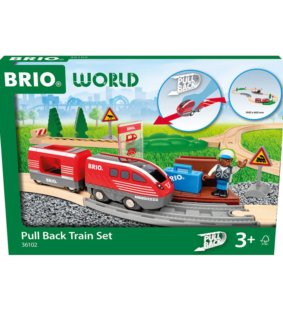 Brio|Biler, Tog Og Køretøjer*BRIO World Togsæt - Træk & Slip - 28 Dele