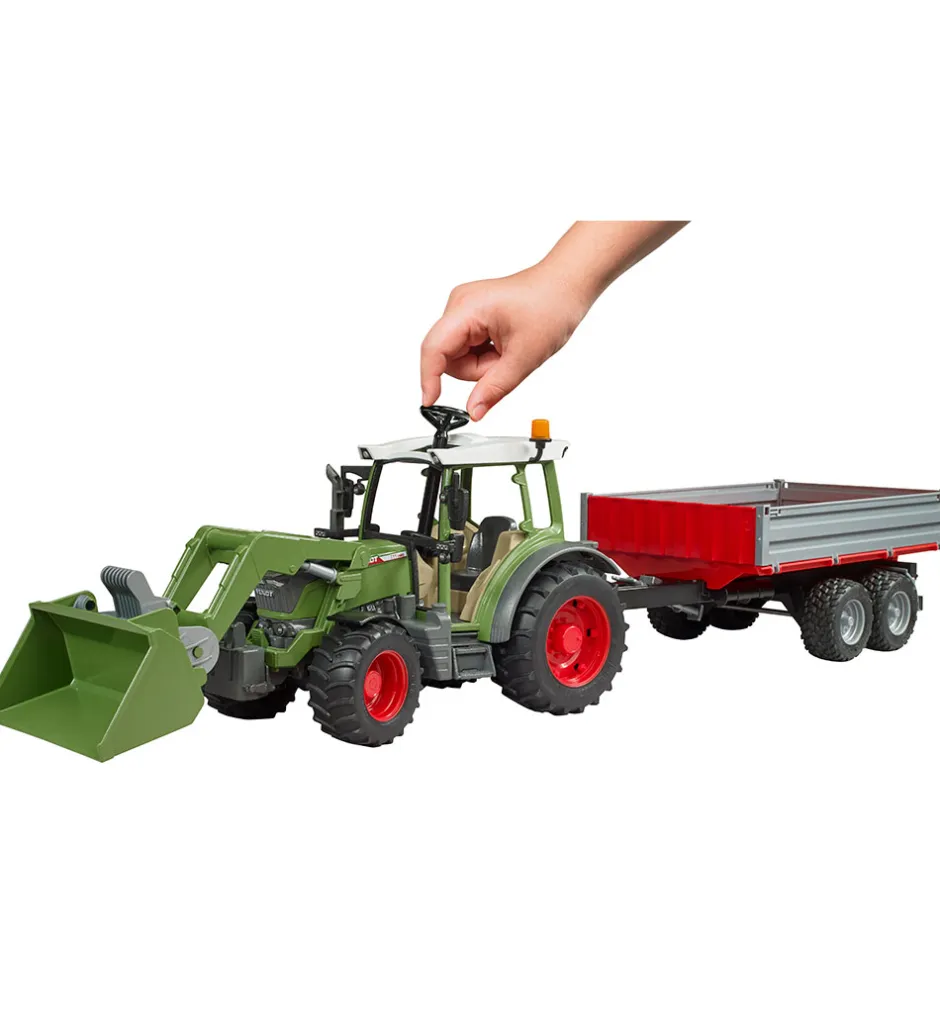 Bruder Traktor - Fendt Vario 211 m. Frontlæsser og Ti... - 02182
