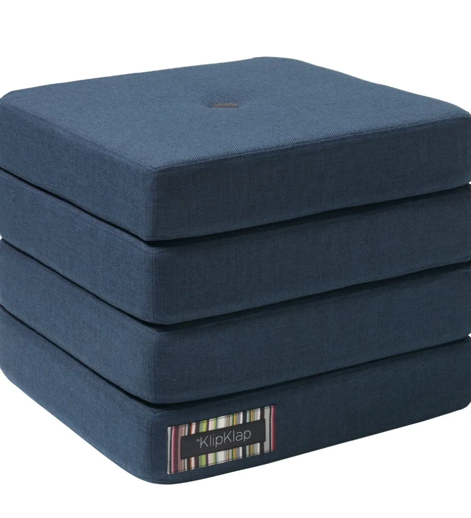 Madrasser*by KlipKlap Foldemadras - 4 Fold - 100x100 cm - Dark Blue/Black