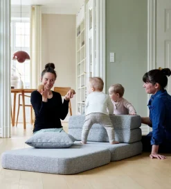 by KlipKlap Foldesofa - 3 Fold Single - 70 cm - Blue Grey/Grey