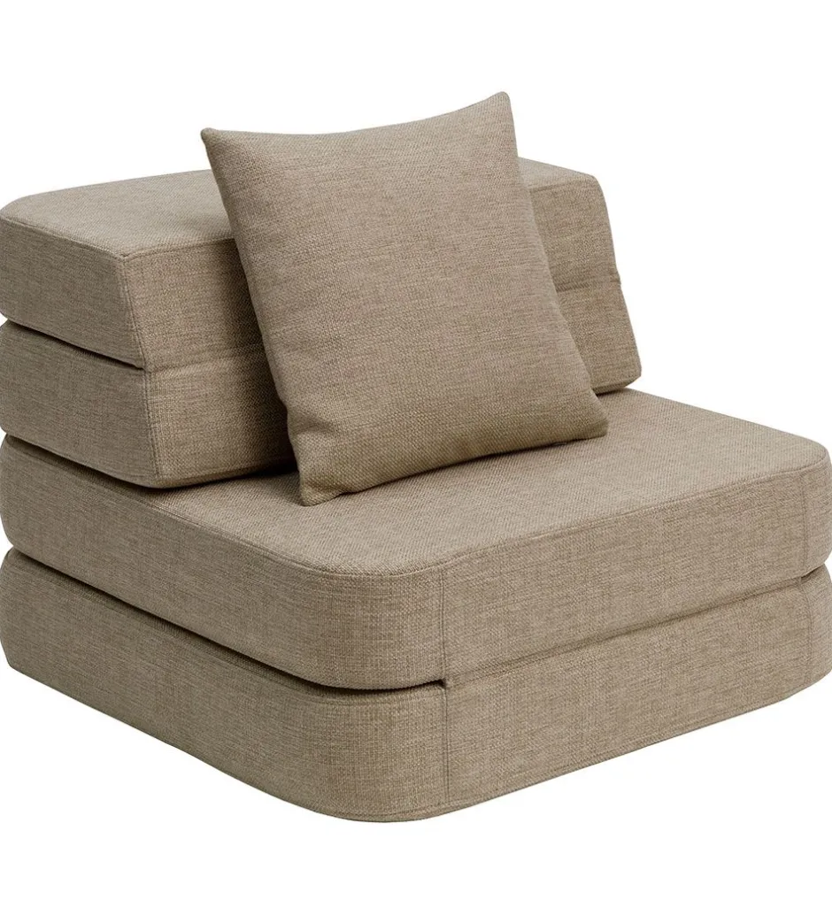 Sofaer*by KlipKlap Foldesofa - 3 Fold Single - 70 cm - Sand/Sand