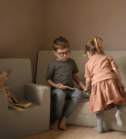 Stole*by KlipKlap Lænestol - Kids Chair - 43x43x50 cm - Beige m. Sand