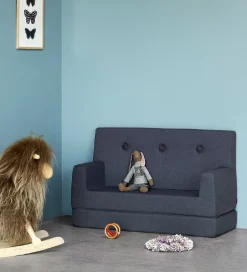Sofaer*by KlipKlap Sofa - Kids Sofa - 100 cm - Dark Blue/Black
