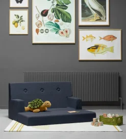 Sofaer*by KlipKlap Sofa - Kids Sofa - 100 cm - Dark Blue/Black