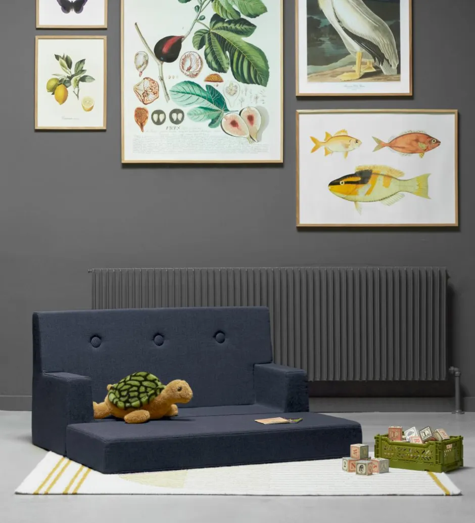 Sofaer*by KlipKlap Sofa - Kids Sofa - 100 cm - Dark Blue/Black